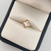 Herraje trebol fondo blanco Oro amarillo 18k 1,20 Gr / 1,5 Cm