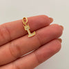 Dije Letra L Casting Oro amarillo 18k 0,75 Gr / 7,5 mm / 2 Cm