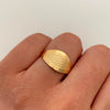 Anillo Troquel Puntos Oro amarillo 18k / Talla 8 / 1,5 Gr / 3 mm