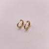 Candonga Tipo huggies circones blancos Oro amarillo 18k 1,5 Gr / 1,1 Cm