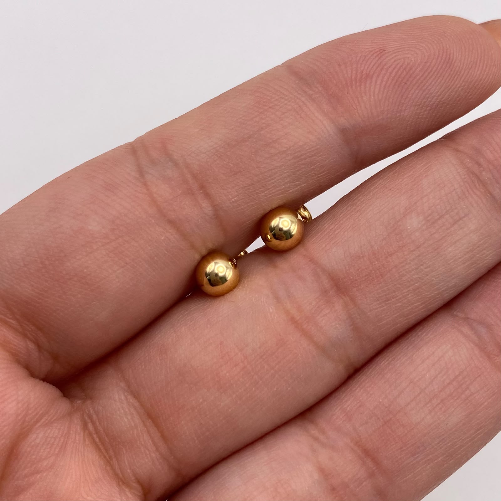 Topos bola lisa 5mm Oro amarillo 18k 0,55 Gr