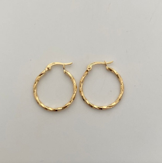 Candonga Entorchada Oro amarillo 18k 1,2 Gr / 2,3 Cm