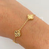 Pulso trebol diamantado  Oro amarillo 18k 6,15 Gr / 20,5 Cm  Broche 0,40