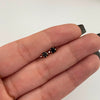 Topos Circon Negro Oro amarillo 18k 0,6 Gr / 4 mm