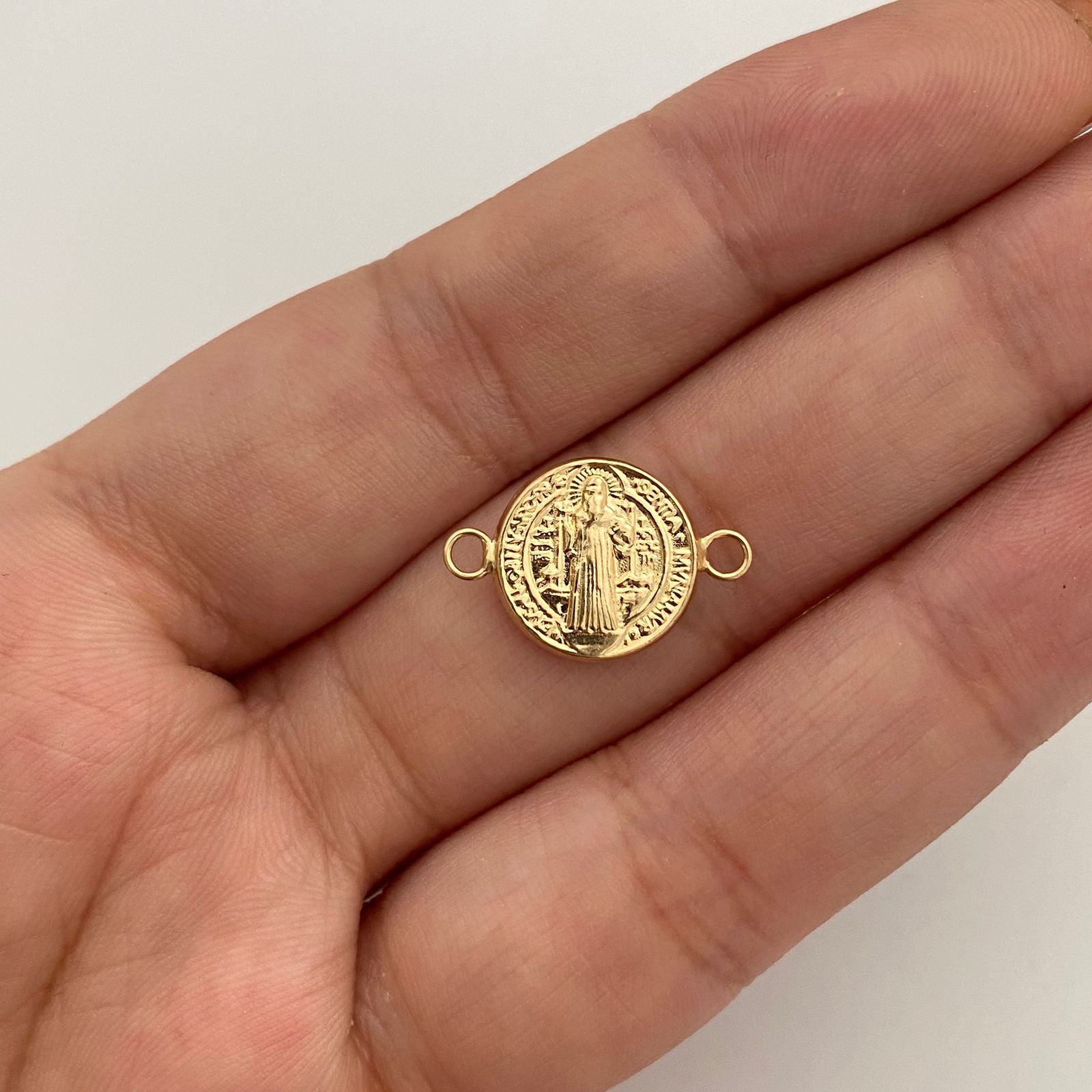 Herraje san benito Oro amarillo 18k 0,6 Gr / 1,5 Cm