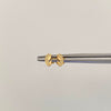 Topos Niña Maria Casting blanco Oro amarillo 18k 0,65 Gr / 3,2 mm