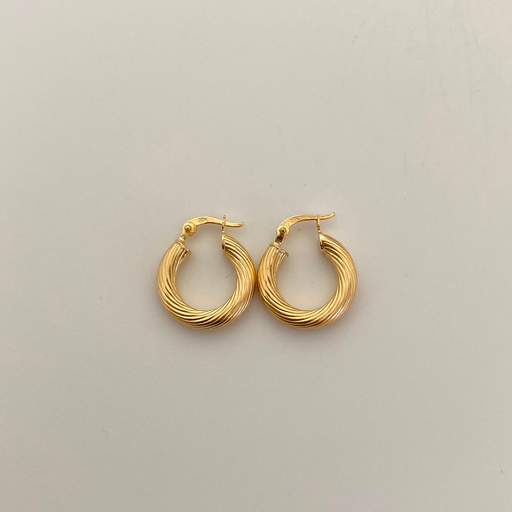 Candonga Entorchada Oro amarillo 18k 1,95 Gr / 2 Cm