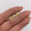 Topos Bicicletas circones blancos Oro amarillo 18k 1,25 Gr / 9,6 mm