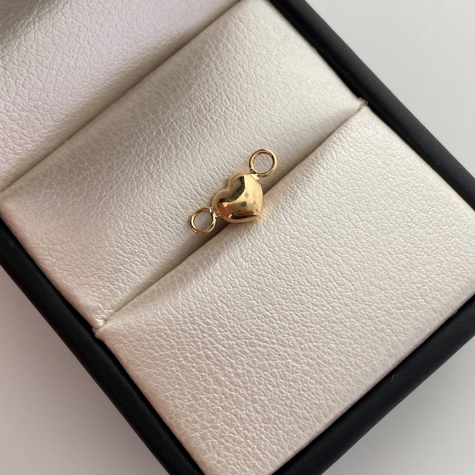 Herraje Corazon Inflado Oro amarillo 18k 0,3 Gr / 1,3 Cm