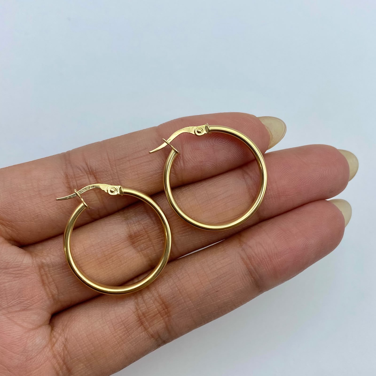 Candonga It lisa Oro amarillo 18k 2,15 Gr / 2,5 Cm