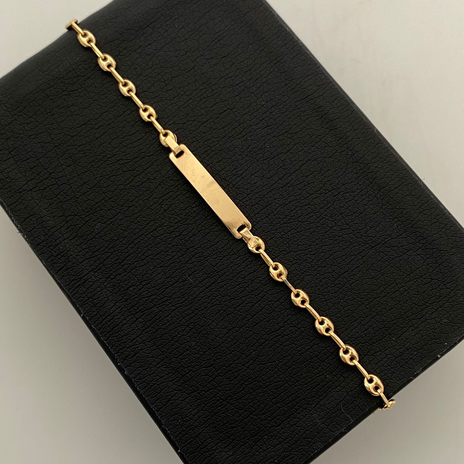 Pulso bebé Placa rectangular Gc Oro amarillo 18k 2,05 Gr / 3,3 mm / 16 Cm Broche 0,15