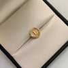 Herraje Letra L Diamantada Oro amarillo 18k 0,45 Gr / 1,1 Cm