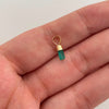 Dije Canutillo de Esmeralda Oro amarillo 18k 0,2 Gr / 2,9 mm / 1,1 Cm