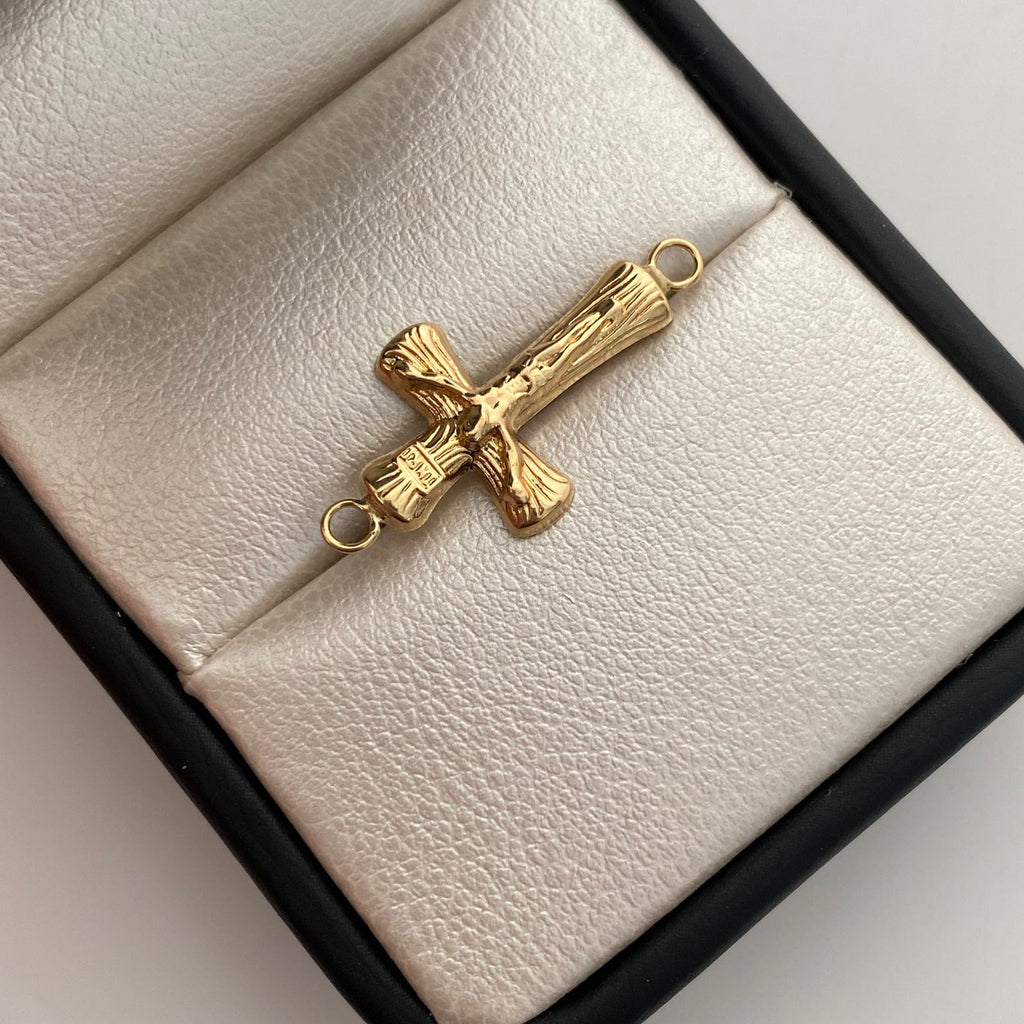 Herraje Cruz Cristo Oro amarillo 18k 0,65 Gr / 2,7 Cm