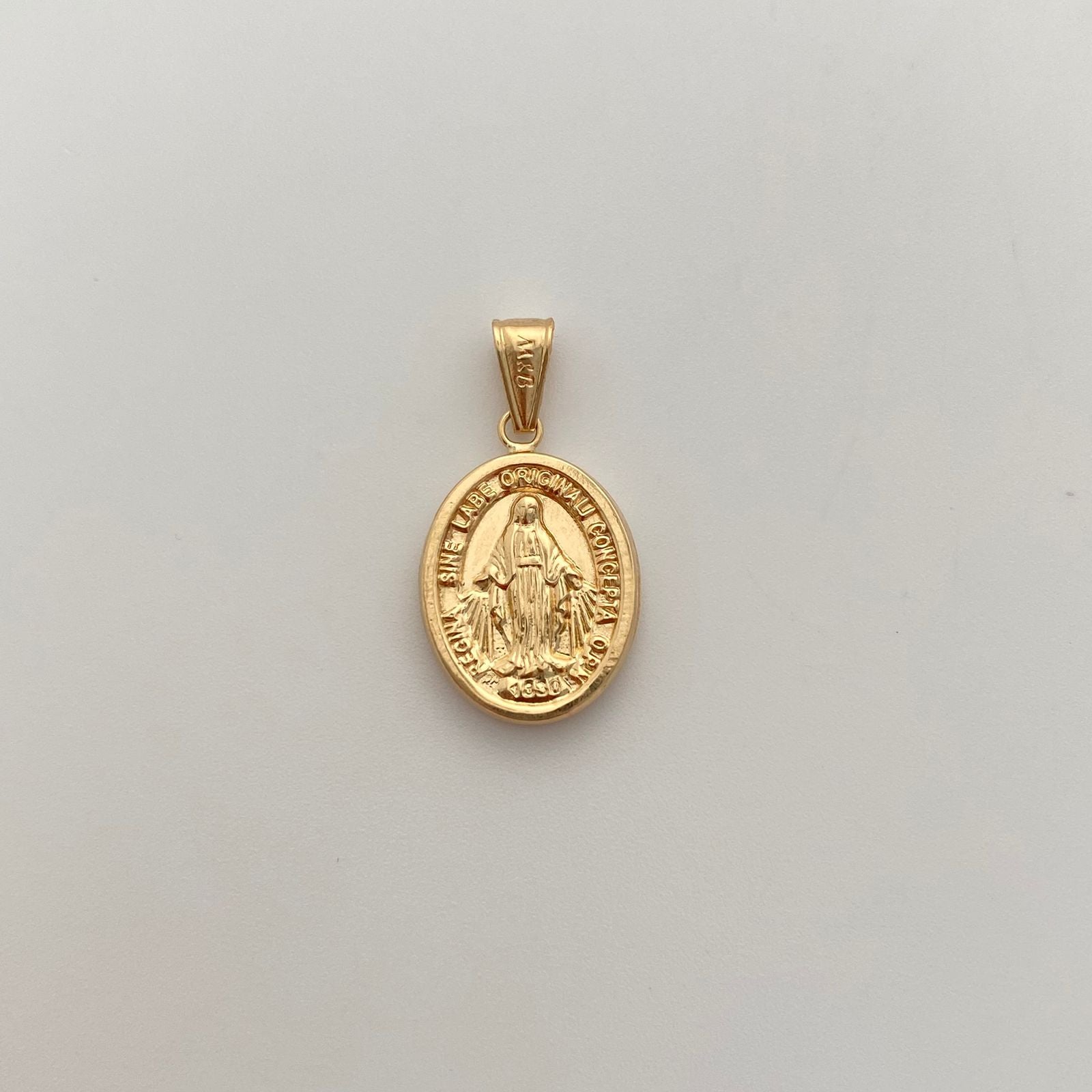 Dije Virgen milagrosa Oro amarillo 18k 1,4 Gr / 14,5 mm / 2,7 Cm
