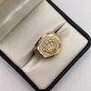 Anillo corona rx circones blancos Oro amarillo 18k / Talla 11 3/4 / 9,8 Gr / 8,66 mm