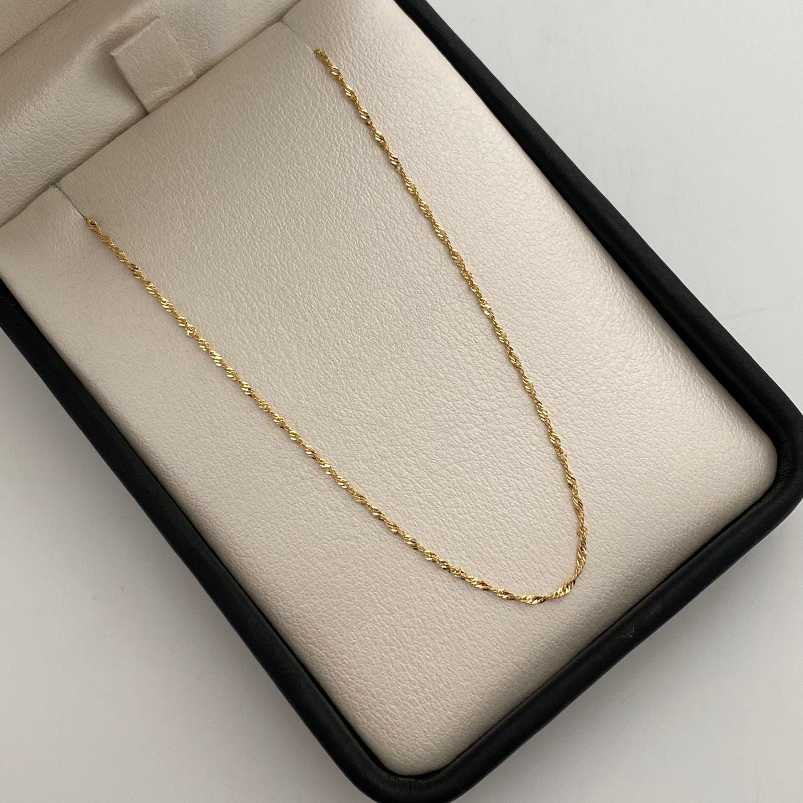 Cadena It Singapur Oro amarillo 18k +1 / 1,15 Gr / 1 mm / 45 Cm