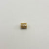 Herraje Cilindros circones blancos Oro amarillo 18k 0,9 Gr / 0,7 Cm