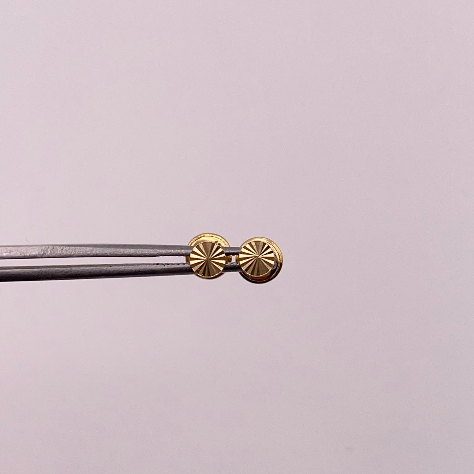 Topos Circulo plano diamantado Oro amarillo 18k 0,45 Gr / 4 mm