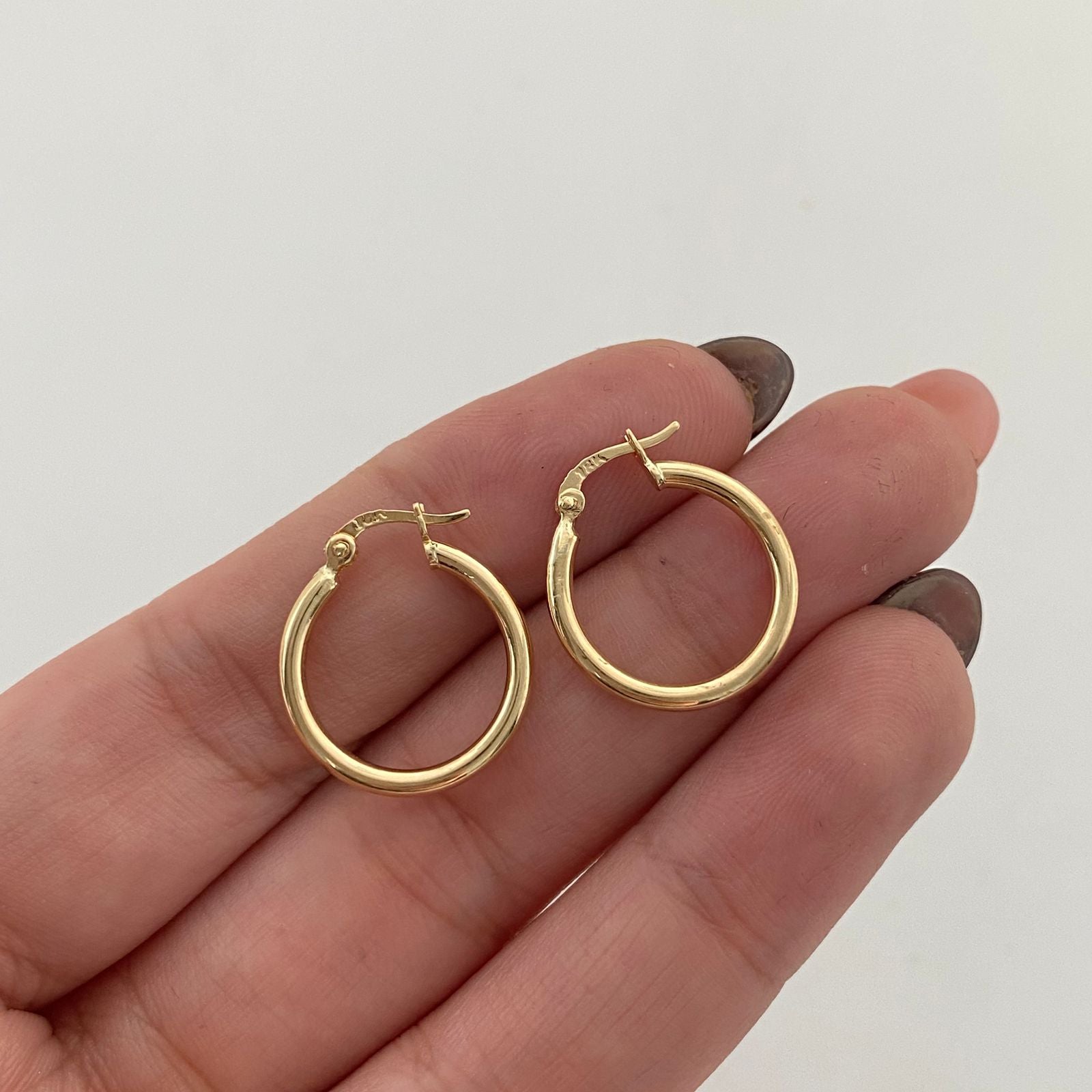 Candonga Lisas Oro amarillo 18k 1,15 Gr / 1,5 Cm