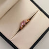 Anillo Corazon Rosado Oro rosa 18k / Talla 6 3/4 / 3,05 Gr / 2,3 mm