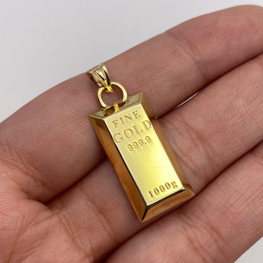 Dije It Lingote Oro amarillo 18k +2 / 2,08 Gr / 12,2 mm / 3,1 Cm