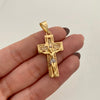 Dije It cruz circones blancos Oro amarillo 18k +4 / 3,25 Gr / 41,1 Cm
