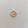 Herraje Letra F Diamantada Oro amarillo 18k 0,55 Gr / 1,1 Cm