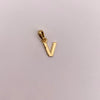Dije letra V Oro amarillo 18k 0,6 Gr / 4,45 mm / 1,3 Cm