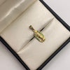 Dije Virgen de guadalupe circones verdes Oro amarillo 18k 1,3 Gr / 9,2 mm / 2,3 Cm