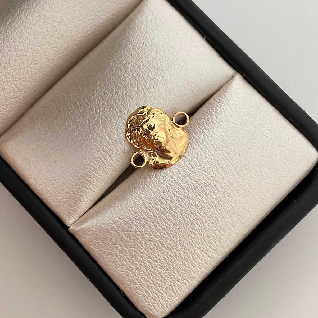 Herraje Rostro Oro amarillo 18k 0,55 Gr / 1,3 Cm
