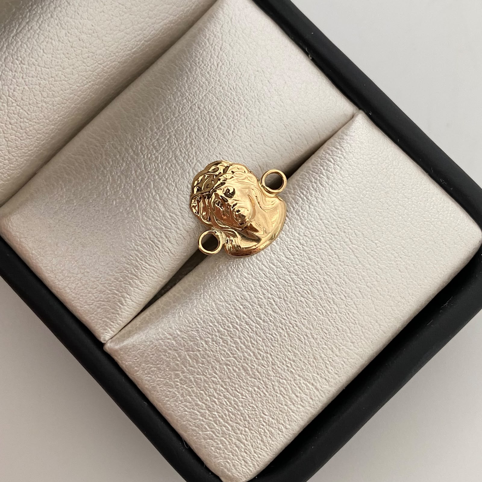Herraje Rostro Oro amarillo 18k 0,55 Gr / 1,3 Cm