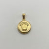 Dije Corona rx  Oro amarillo 18k 1,15 Gr / 15,4 mm / 2,4 Cm