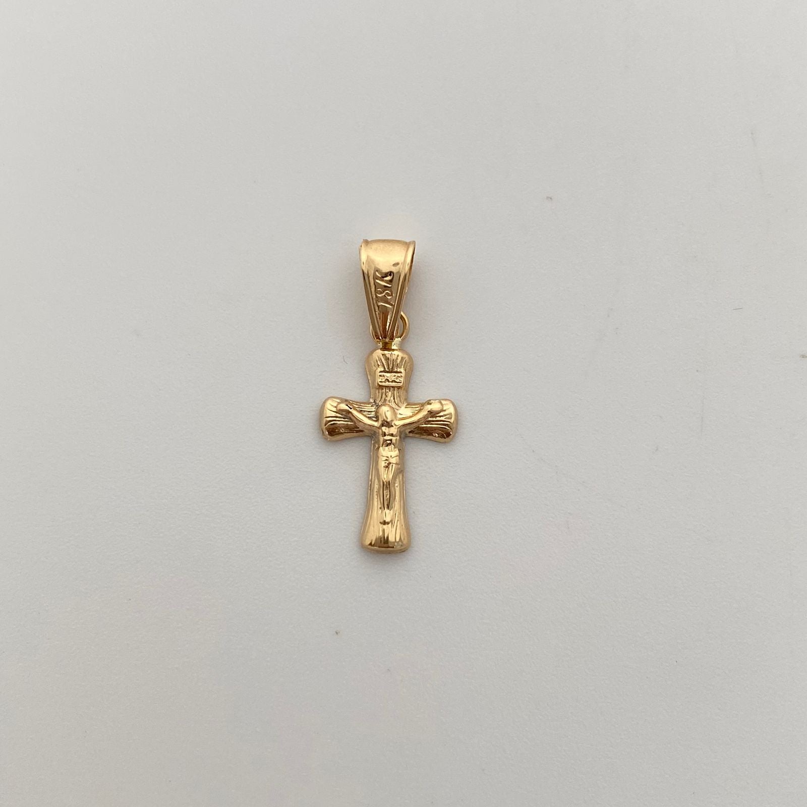 Dije Cruz Cristo Oro amarillo 18k 0,55 Gr / 10,1 mm / 2,5 Cm