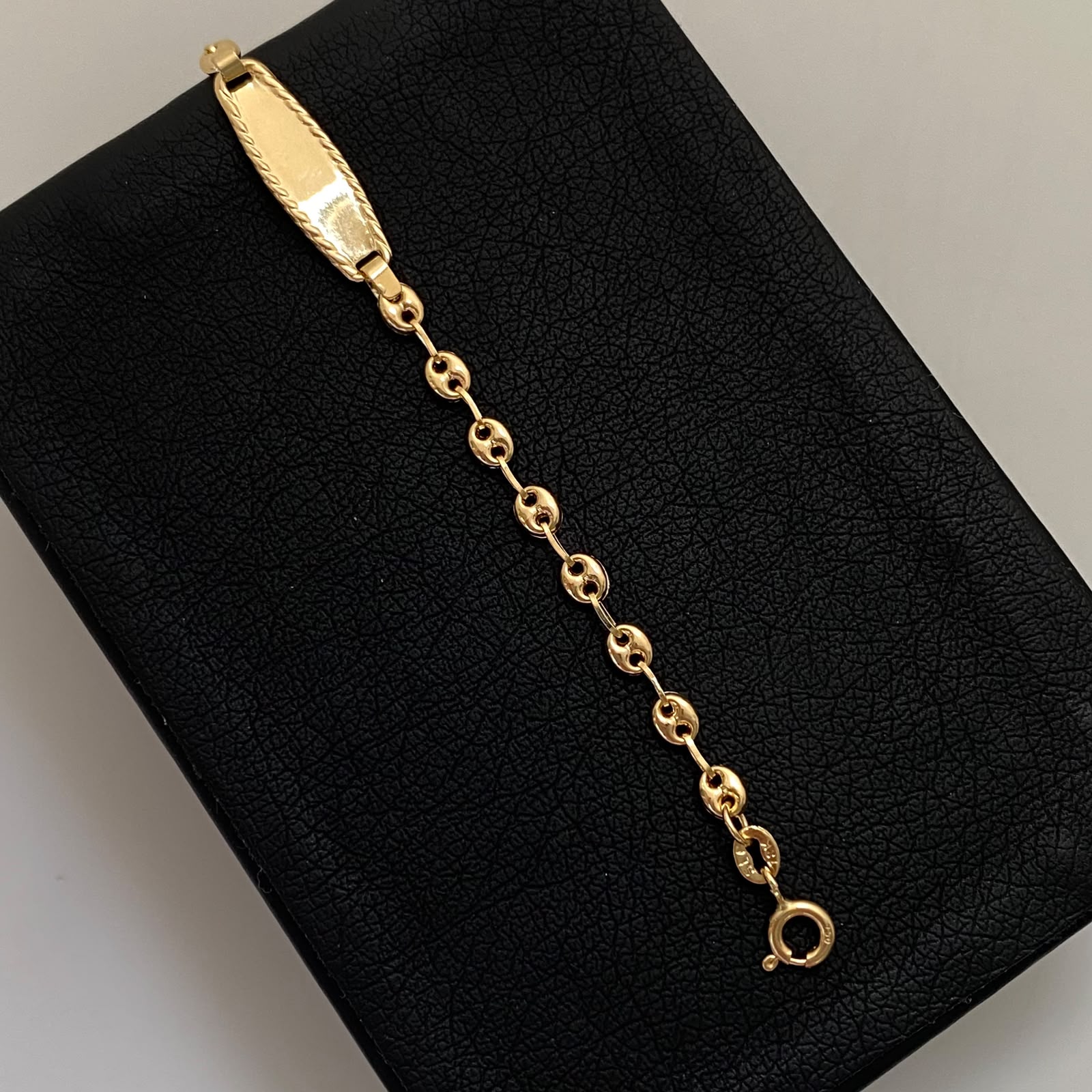 Pulso bebé Gc Placa Oro amarillo 18k 1,90 Gr / 3,6 mm / 14,5 Cm Broche 0,30