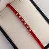 Pulsera tejida Bola Diamantada 4mm Oro blanco 18k 0,6 Gr
