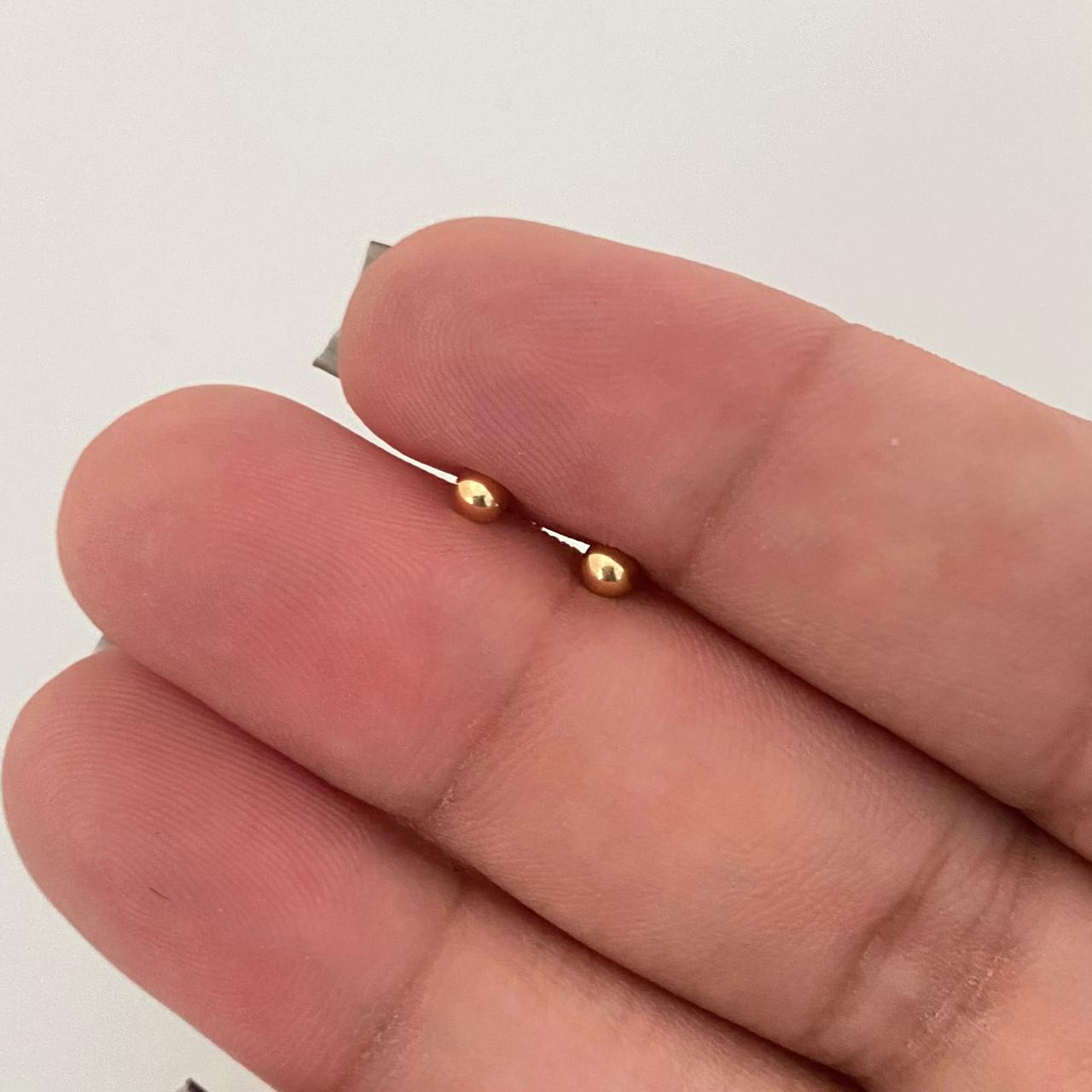 Topos media bola lisa Oro amarillo 18k 0,40 Gr / 3,0 mm