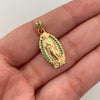 Dije Virgen de Guadalupe Silueta casting Verde Oro amarillo 18k 2,35 Gr / 11,2 mm / 2,6 Cm