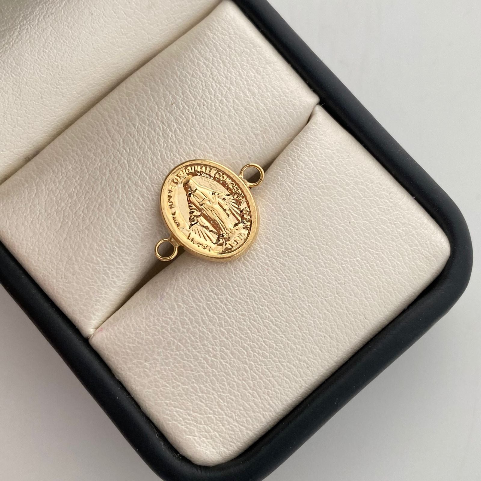 Herraje virgen milagrosa  Oro amarillo 18k 0,8 Gr / 1,2 Cm