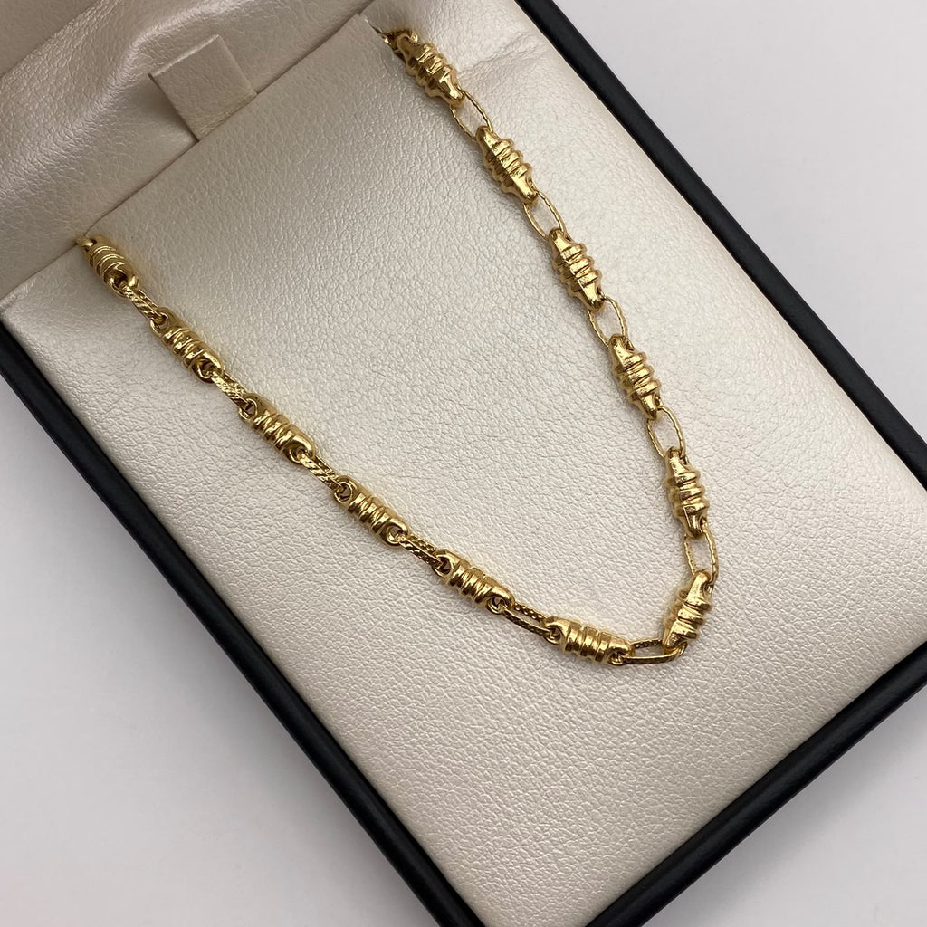 Cadena Rustica Oro amarillo 18k 13,10 Gr / 3,5 mm / 60 Cm Broche 0,40