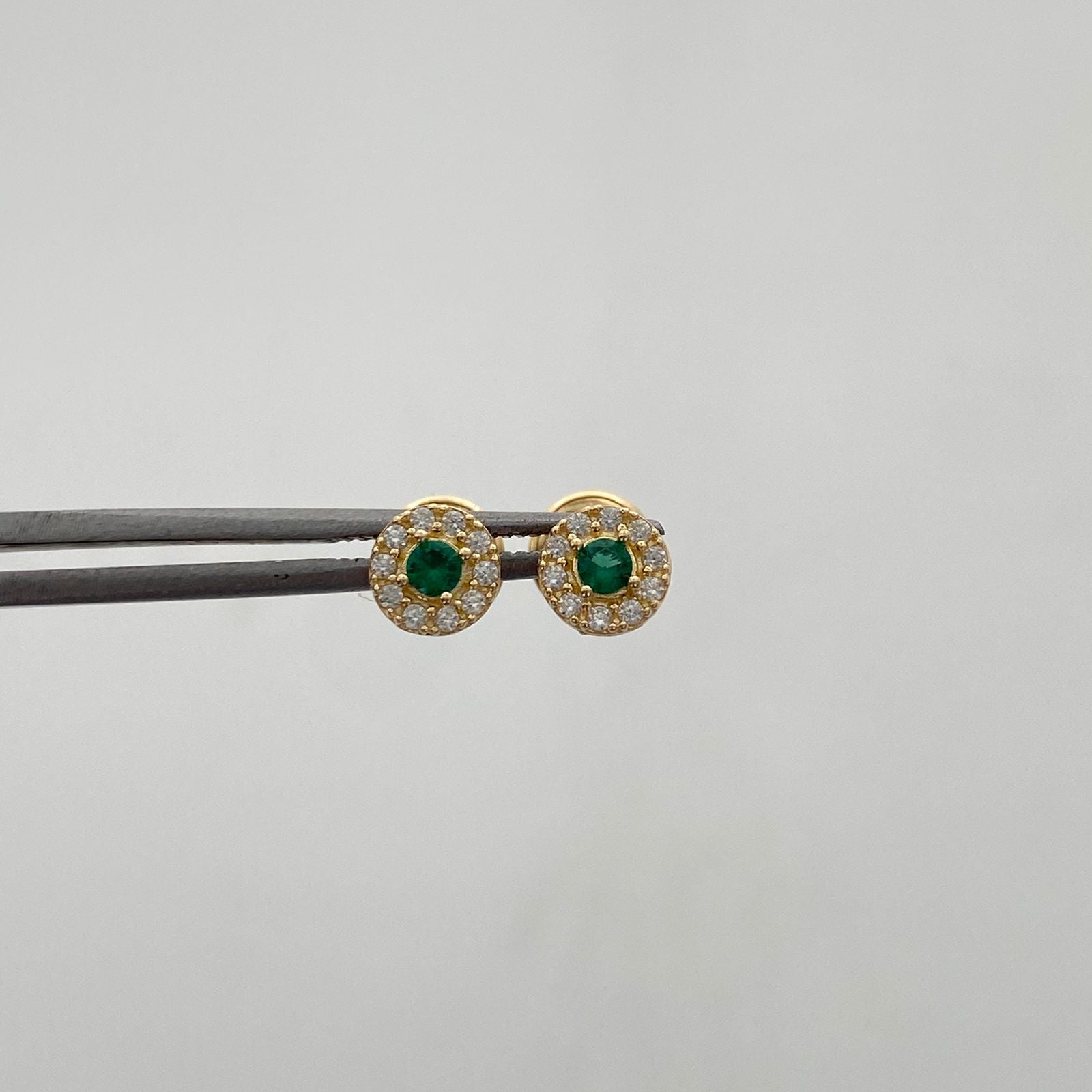 Topos Circulo Casting blanco Oro amarillo 18k 0,7 Gr / 5,3 mm