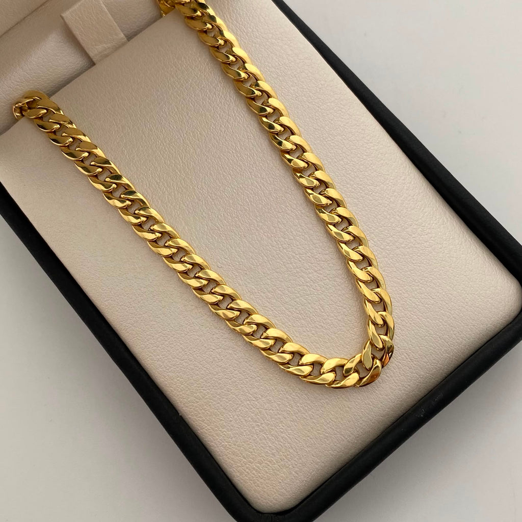 Cadena It Cubana Inflada Oro amarillo 18k +1 / 11,4 Gr / 5,7 mm / 60 Cm