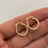 Candonga redonda lisa Oro amarillo 18k 1,20 Gr / 1,5 Cm