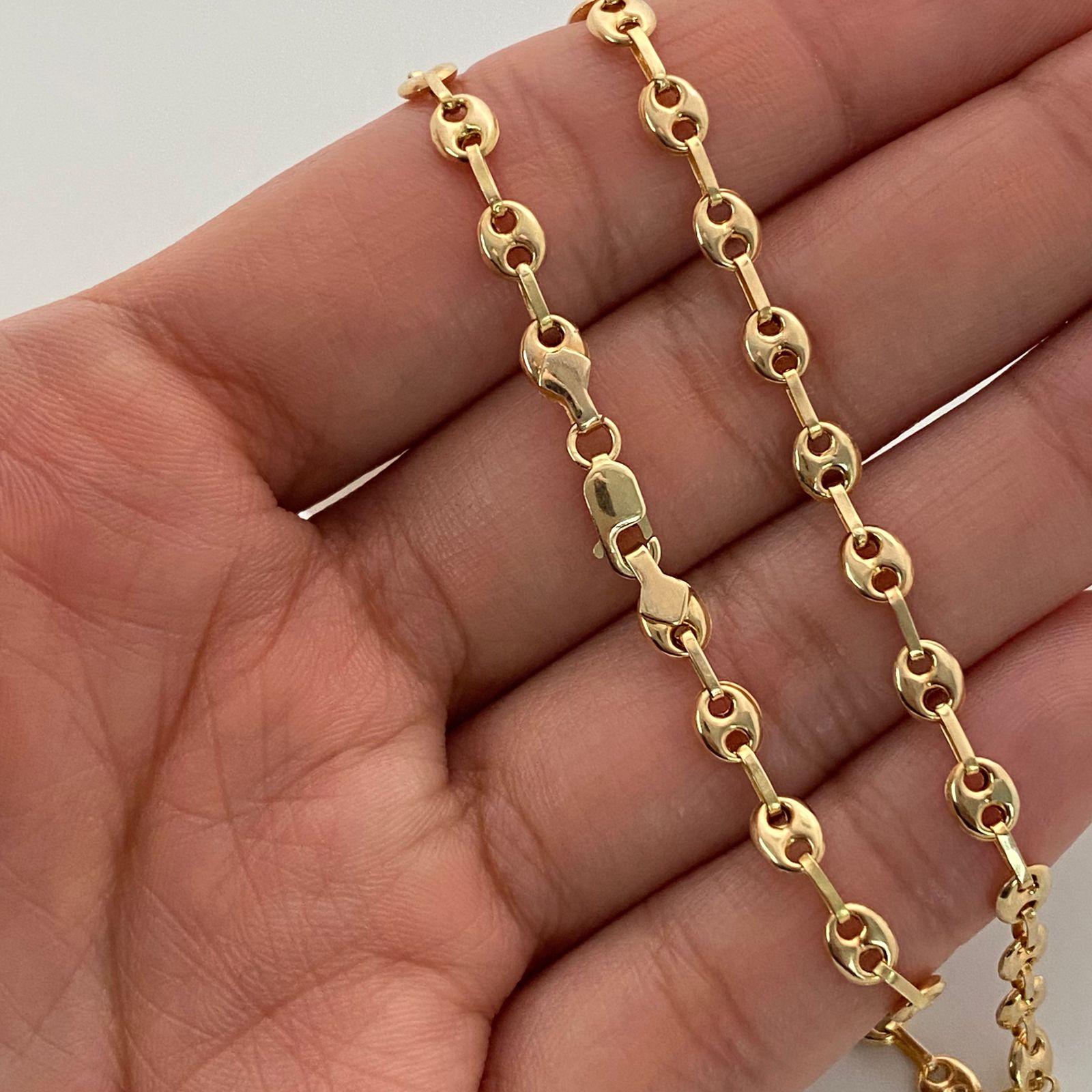 Cadena Gc Liso Oro amarillo 18k 6,85 Gr / 4,1 mm / 50 Cm Broche 0,40
