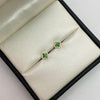 Topos flor circones verdes y blancos Oro amarillo 18k 0,9 Gr / 6,42 mm
