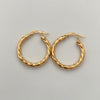 Candonga Entorchada Oro amarillo 18k 2,05 Gr / 2,5 Cm