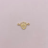 Herraje corona circones blancos Oro amarillo 18k 0,77 Gr / 1,5 Cm