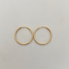 Candonga Imperdible Lisa Oro amarillo 18k 1 Gr / 2 Cm