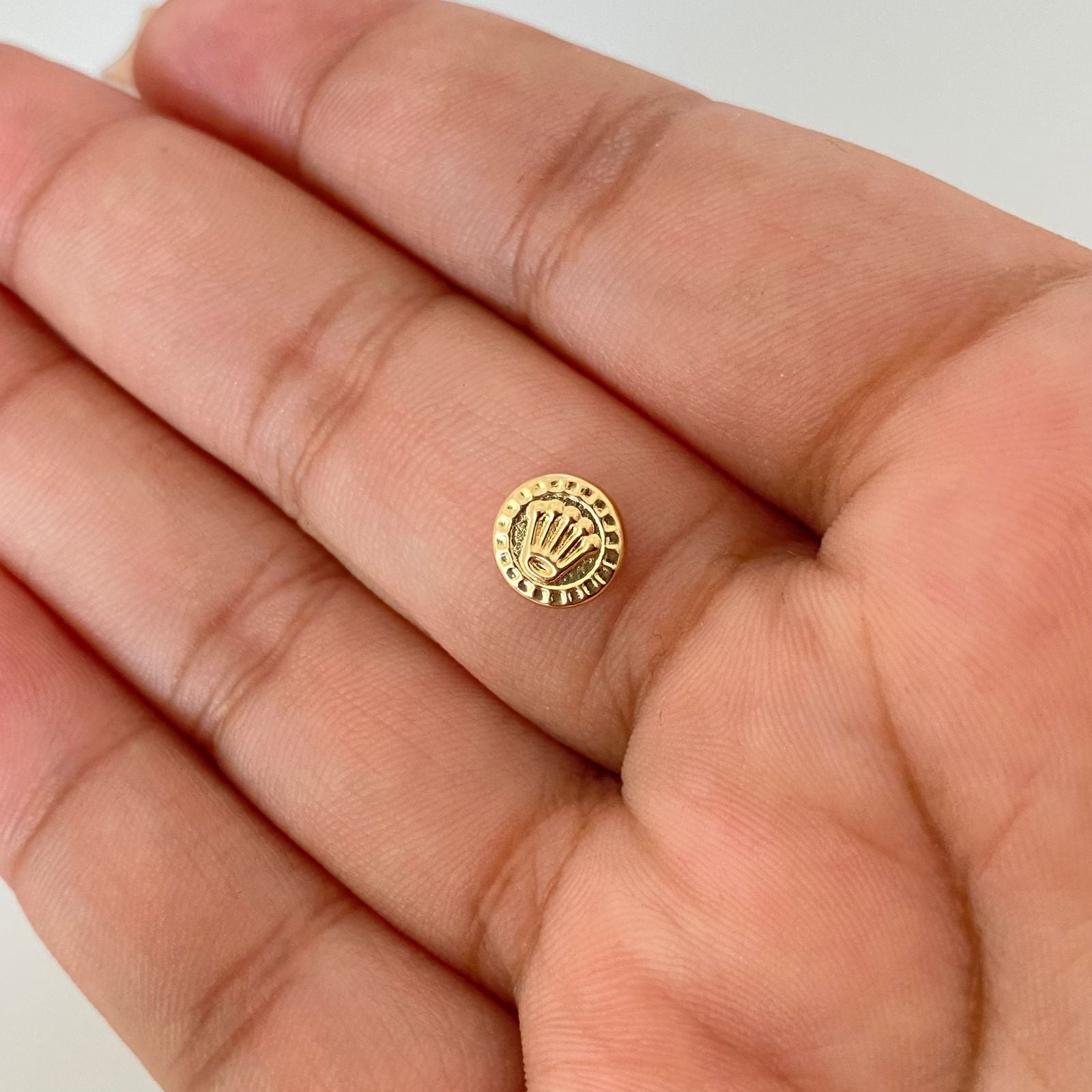 Herraje mini corona rx Oro amarillo 18k 0,25 Gr / 0,8 Cm