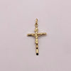 Dije cruz cristo tubular Oro amarillo 1,45 Gr / 4,5 Cm